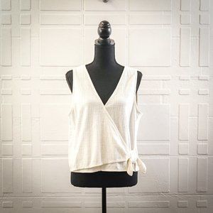 Madewell Texture & Thread Sleeveless Wrap Top, Large